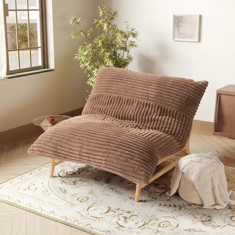 Grand pouf poire Fauteuil de loisirs moderne Canapé-lit confortable Fauteuil de salon pour salon ou chambre à coucher