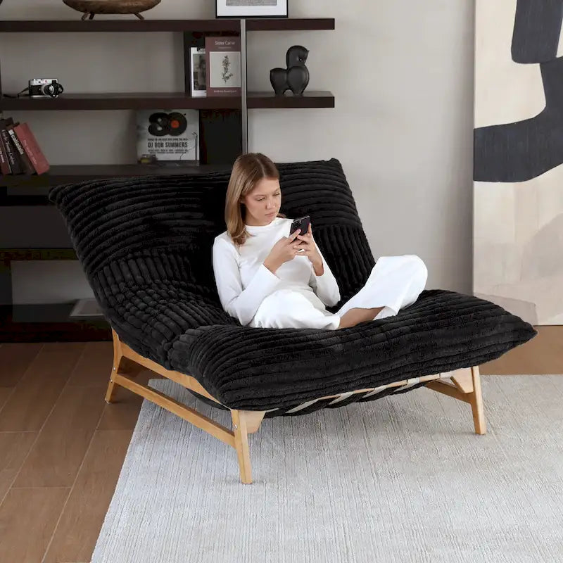 Grand pouf poire Fauteuil de loisirs moderne Canapé-lit confortable Fauteuil de salon pour salon ou chambre à coucher