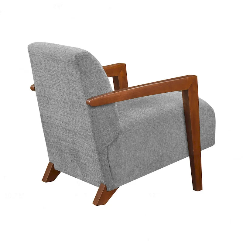 Fauteuil d'appoint luxueux en bois massif pour salons élégants