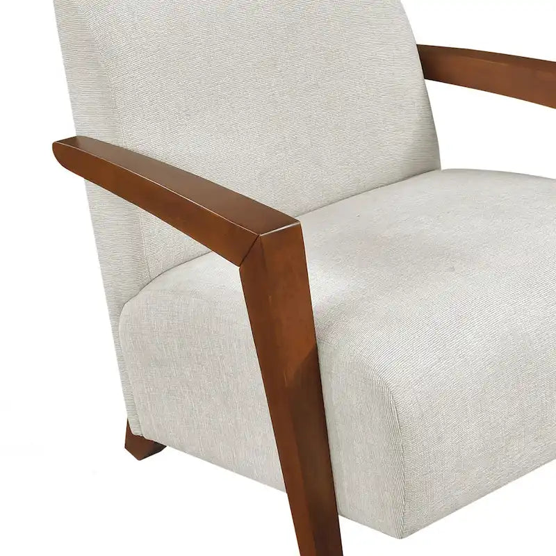 Fauteuil d'appoint luxueux en bois massif pour salons élégants