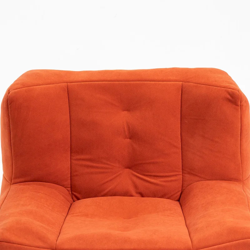 Fauteuil d'appoint moderne 38.5 en velours avec mousse à mémoire de forme et ottoman pour salon