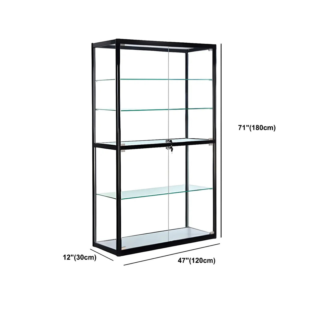 Vitrine rectangulaire contemporaine en verre noir