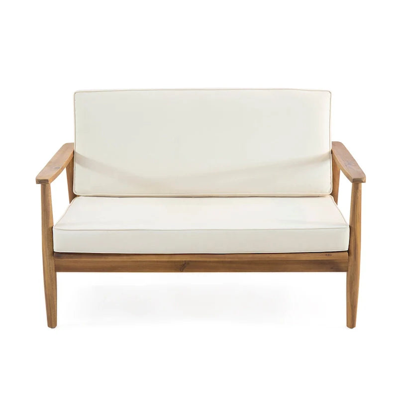 Salon de jardin 4 places en bois d’acacia Willowbrook par Christopher Knight Home