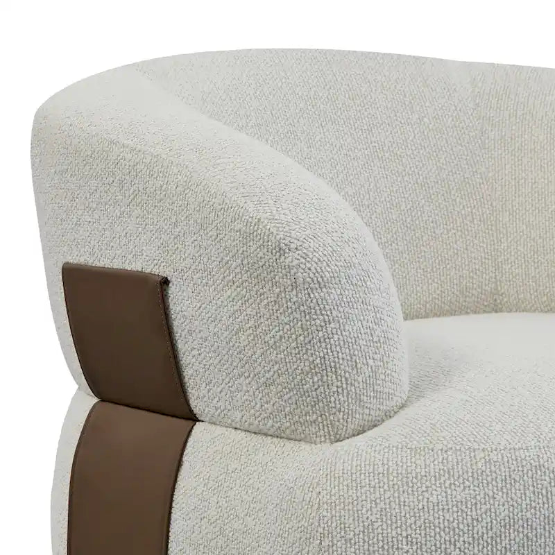 Fauteuil moderne Kieon 33W 360 pivotant en forme de tonneau - Lot de 2