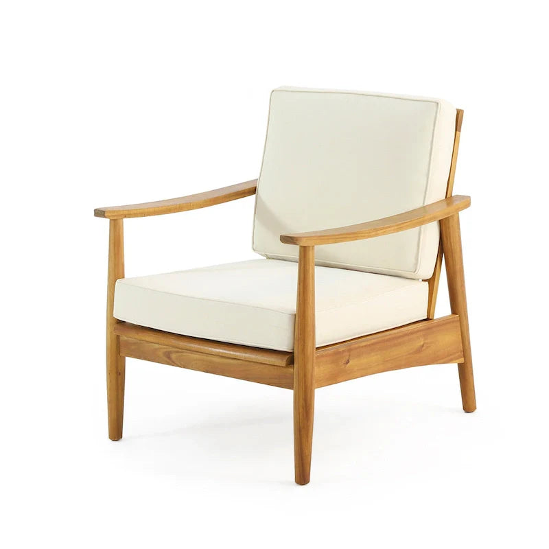 Salon de jardin 4 places en bois d’acacia Willowbrook par Christopher Knight Home