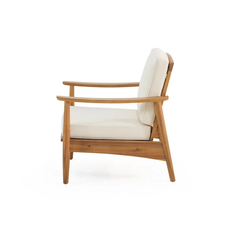 Salon de jardin 4 places en bois d’acacia Willowbrook par Christopher Knight Home