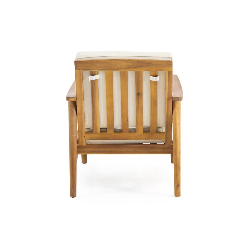 Salon de jardin 4 places en bois d’acacia Willowbrook par Christopher Knight Home