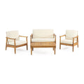 Salon de jardin 4 places en bois d’acacia Willowbrook par Christopher Knight Home