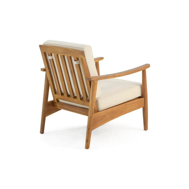 Salon de jardin 4 places en bois d’acacia Willowbrook par Christopher Knight Home