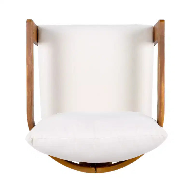Lot de 2 fauteuils de jardin de luxe en bois d'acacia avec design incurvé, coussins résistants à l'eau