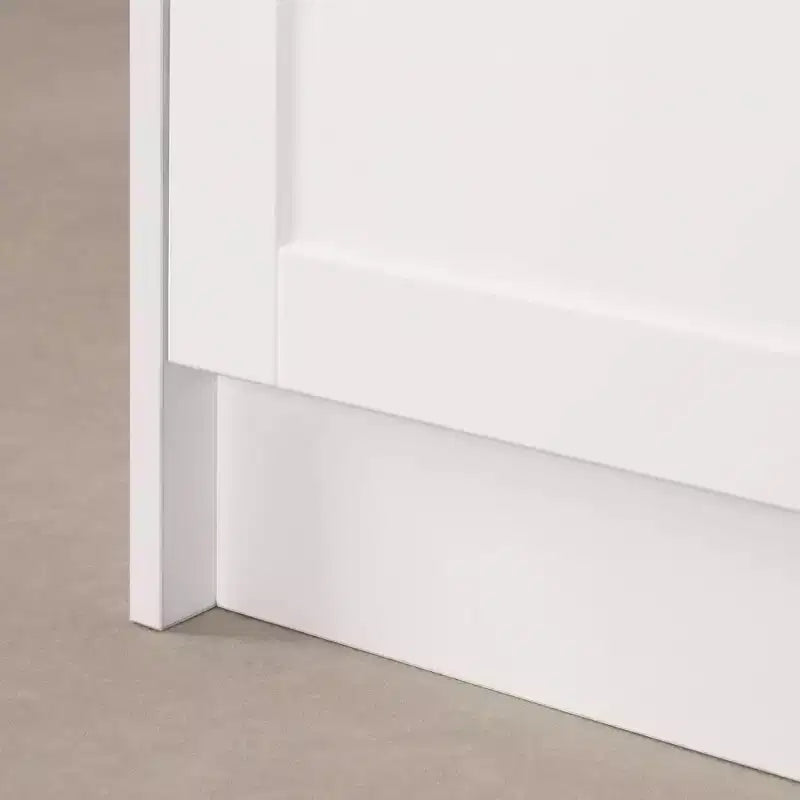 Îlot de cuisine à 6 tiroirs – Style champêtre, blanc et érable muscade, 47,25 po L