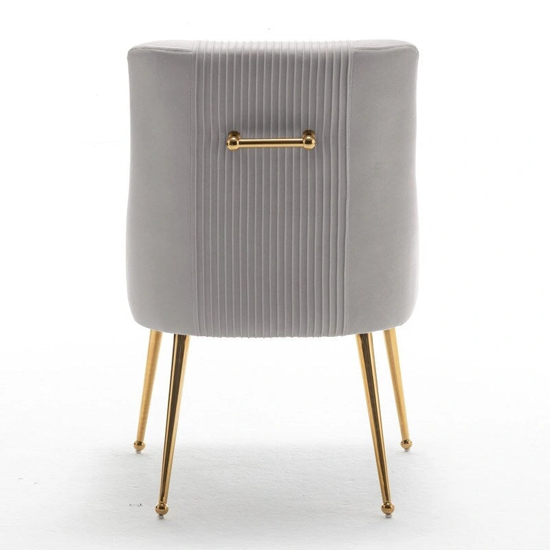 SEYNAR Lot de 8 chaises de salle à manger modernes en velours glamour, chaise de coiffeuse capitonnée pour salon (sans table)