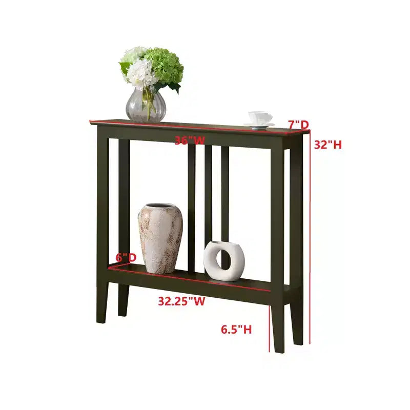 Console étroite avec étagères pour entrée, couloir ou salon