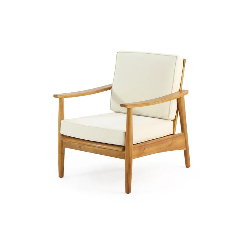 Salon de jardin 4 places en bois d’acacia Willowbrook par Christopher Knight Home