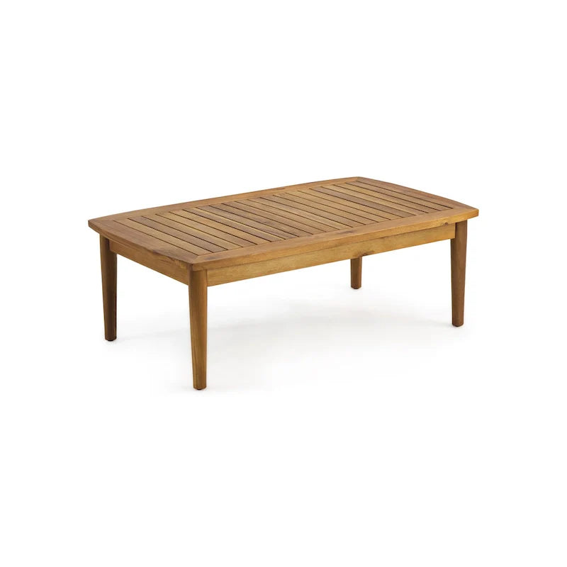 Salon de jardin 4 places en bois d’acacia Willowbrook par Christopher Knight Home
