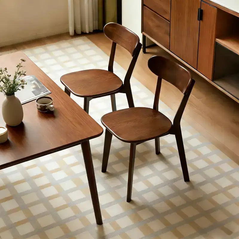 Chaises de salle à manger en bois massif de style moderne du milieu du siècle, lot de 2, pour salle à manger, restaurant ou salon - Panipeachy