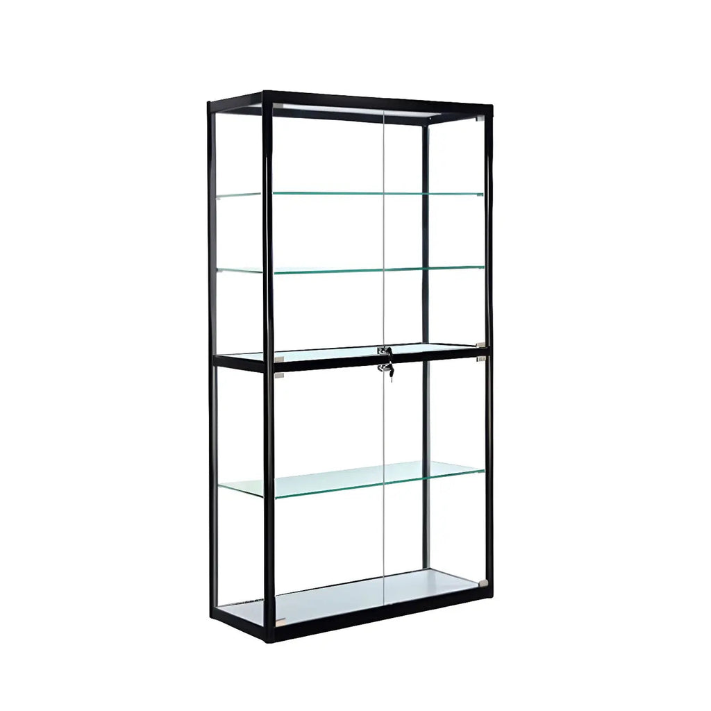 Vitrine rectangulaire contemporaine en verre noir