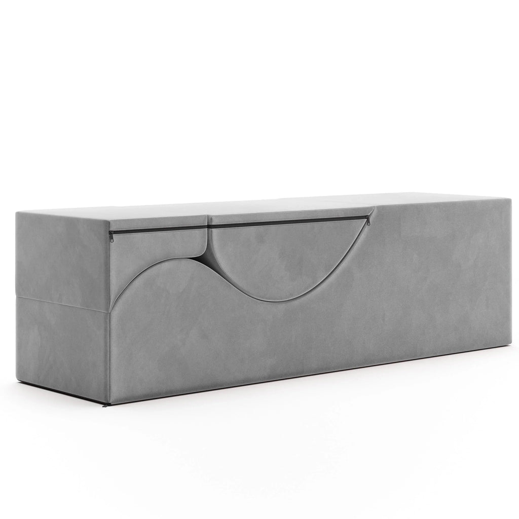 Avana Kami Chaise convertible / Yoga & Massage - Pouf 2 en 1 avec chaise longue de yoga escamotable, Microvelours - N/A