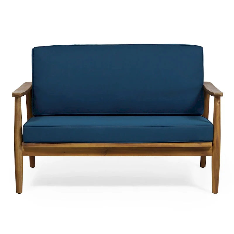 Salon de jardin 4 places en bois d’acacia Willowbrook par Christopher Knight Home