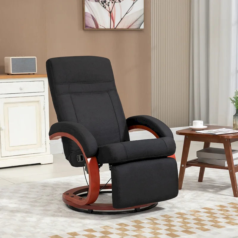 Fauteuil inclinable manuel pour adultes, fauteuil inclinable pivotant réglable avec repose-pieds