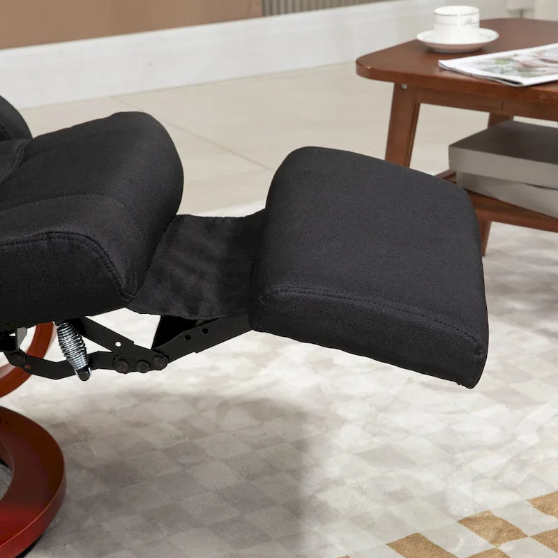 Fauteuil inclinable manuel pour adultes, fauteuil inclinable pivotant réglable avec repose-pieds