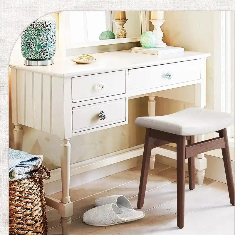 Tabouret de Maquillage à Coussin Selle - 17,83P x 12,4L x 16,53H