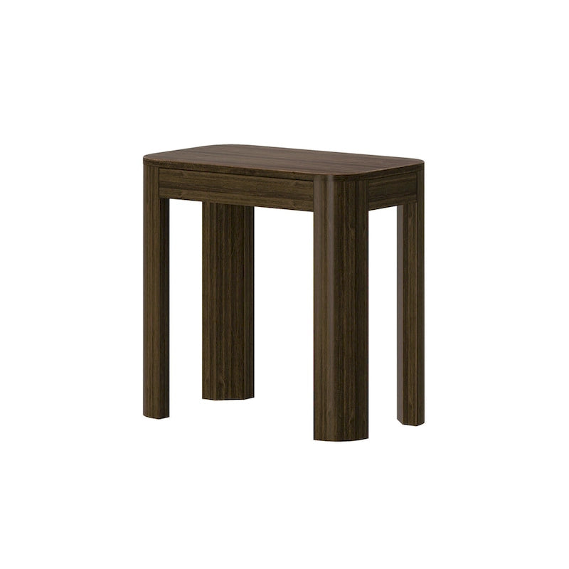 Table d'appoint rectangulaire à chevrons et poutres