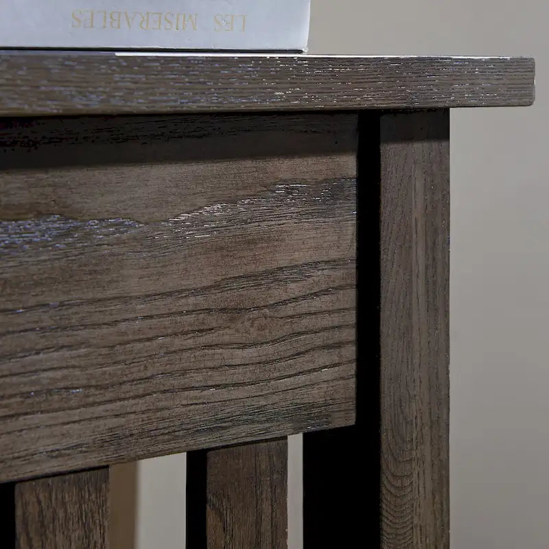 Table de chevet transitionnelle impeccable à 1 tiroir