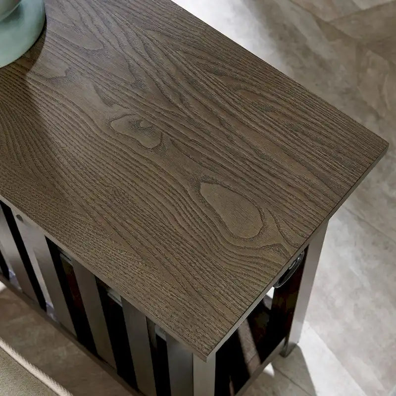 Table de chevet transitionnelle impeccable à 1 tiroir