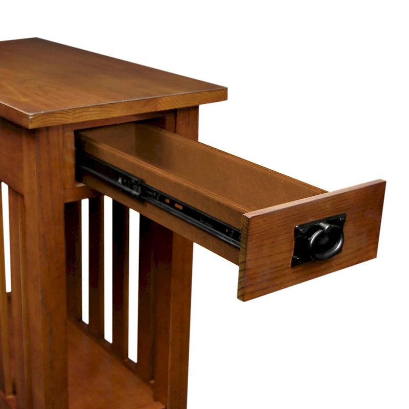 Table de chevet transitionnelle impeccable à 1 tiroir