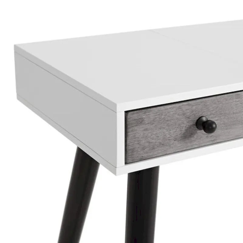 Meuble-lavabo/Bureau à 2 tiroirs Mid-Century Modern 44