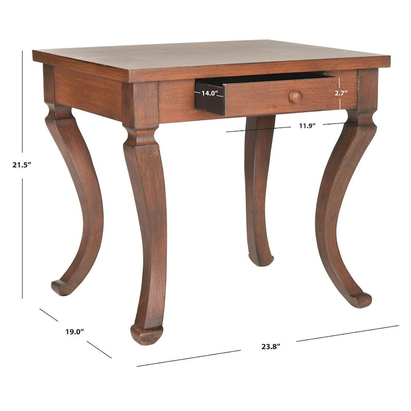 Table d'appoint de rangement marron - 23,8 x 19 x 21,5 - 24Lax19Px22H