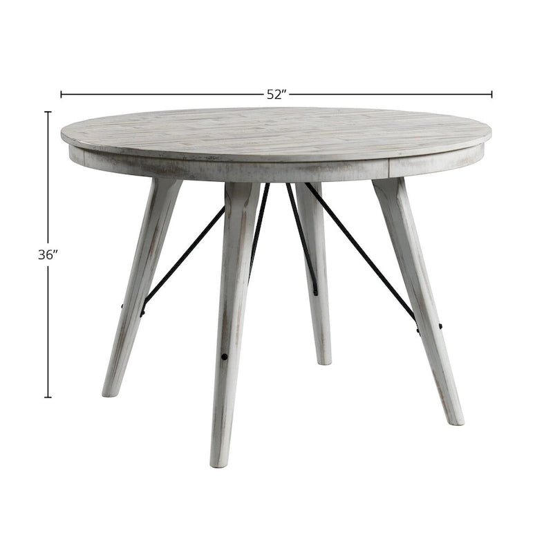 Table de comptoir rustique moderne, ronde de 52 po
