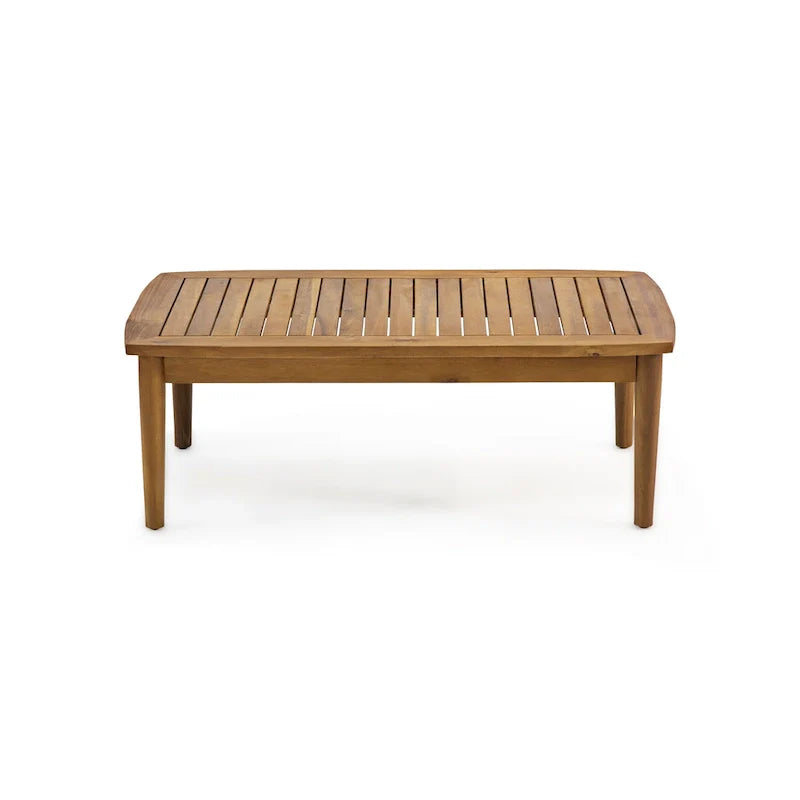 Salon de jardin 4 places en bois d’acacia Willowbrook par Christopher Knight Home