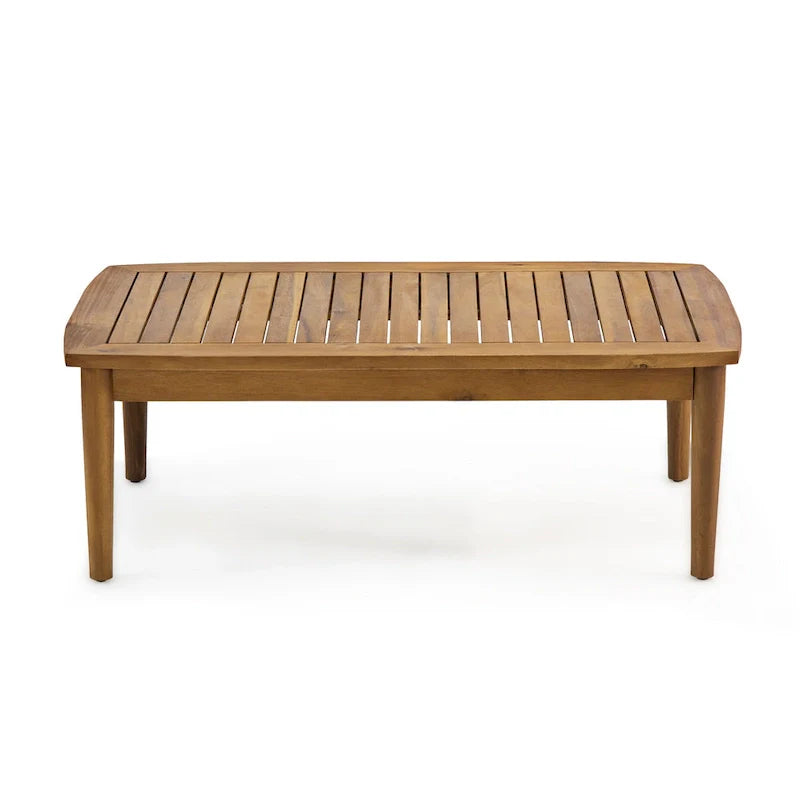 Salon de jardin 4 places en bois d’acacia Willowbrook par Christopher Knight Home