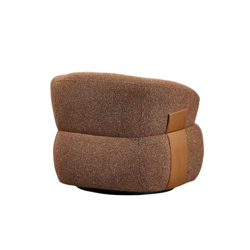 Fauteuil moderne Kieon 33W 360 pivotant en forme de tonneau - Lot de 2