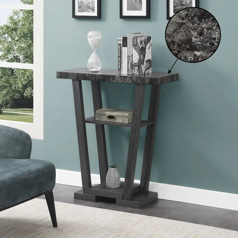 Table console Newport V avec étagères de Convenience Concepts