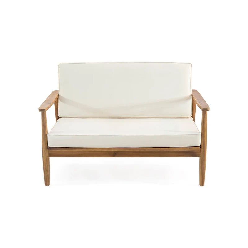 Salon de jardin 4 places en bois d’acacia Willowbrook par Christopher Knight Home