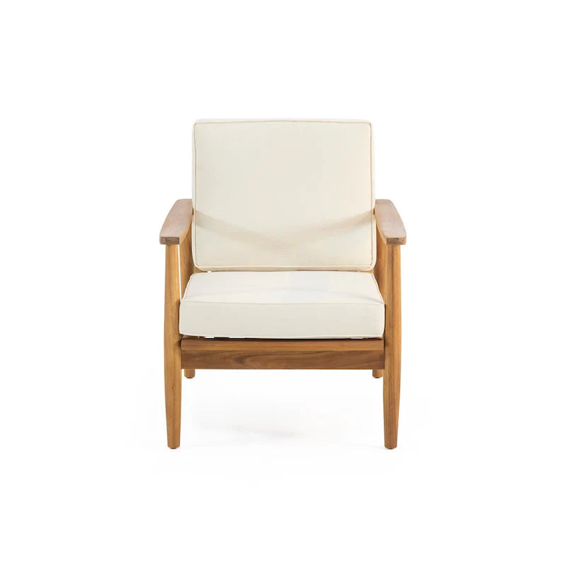 Salon de jardin 4 places en bois d’acacia Willowbrook par Christopher Knight Home