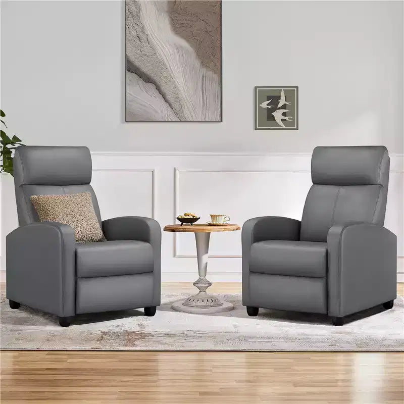 Yaheetech Lot de 2 Canapés Inclinables Modernes en Cuir PU pour Salon, Chambre