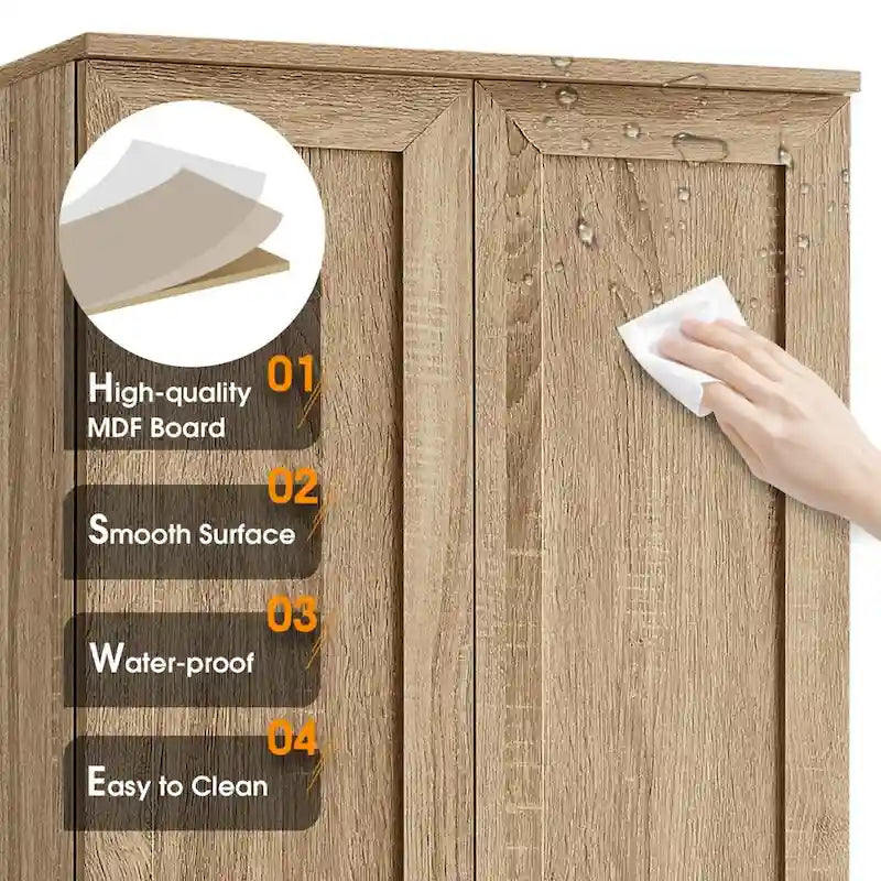 Armoire de rangement à deux portes pour salle de bains