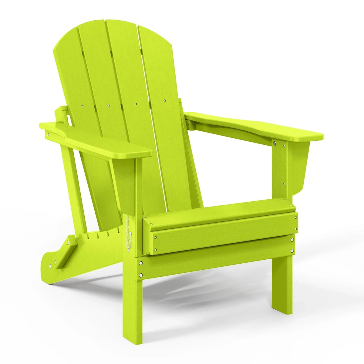 Chaise Adirondack pliante d'extérieur tout temps Polytrends Laguna résistante à la décoloration pour patio
