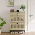 Meuble à chaussures moderne en bois, étagère réglable, design moderne autoportant, pour couloir, salon