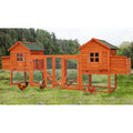 AECOJOY 144 Grand poulailler avec enclos, clapier en bois, cage pour volaille